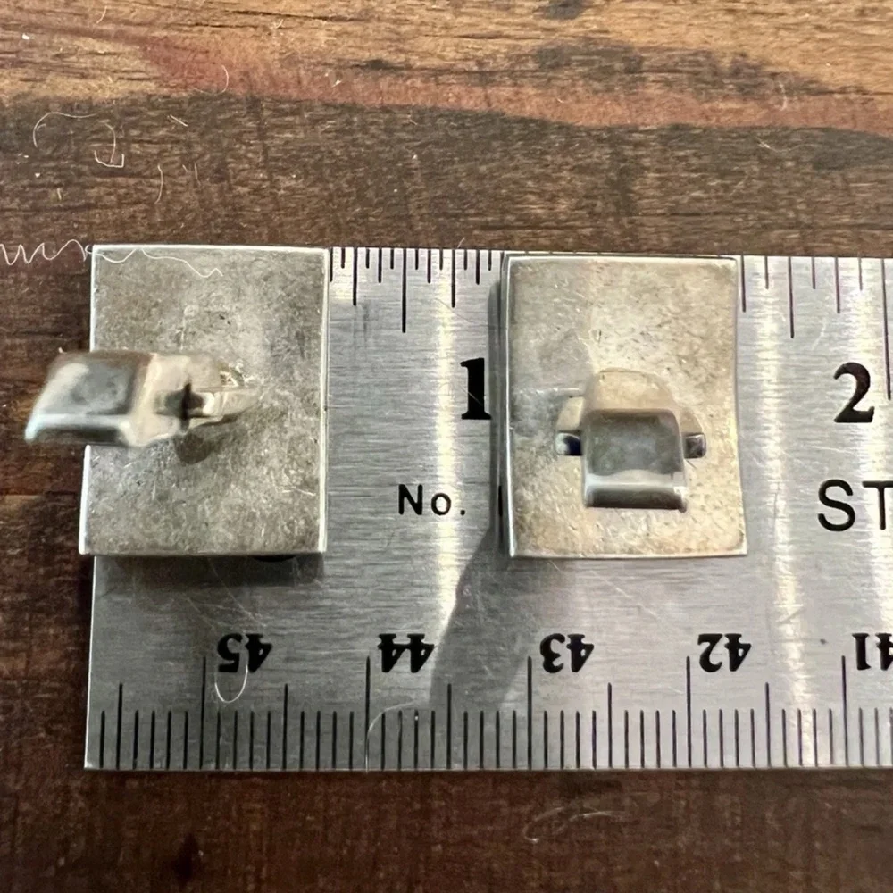20g Sterling GRAD GLAM! MCM Designer Silver Cuff Links, Jacob M. Oldak Vintage